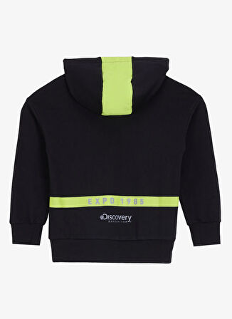 Discovery Expedition Baskılı Erkek Çocuk Siyah Sweatshırt D4WB-SWT3018