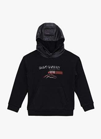 Discovery Expedition Baskılı Erkek Genç  Siyah Sweatshırt D4WB-SWT3135