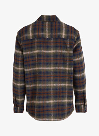 Jeep Relaxed Gömlek Yaka Kareli Haki Erkek Gömlek J4WM-GML7209