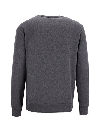 Jeep Bisiklet Yaka Düz Antrasit Melanj Erkek Sweatshırt J4WM-SWT7355