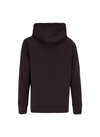 Siyah Erkek Kapüşon Yaka Relaxed Fit Baskılı Sweatshirt D4WM-SWT3218