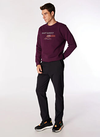 Mürdüm Erkek Bisiklet Yaka Relaxed Fit Baskılı Sweatshirt D4WM-SWT3220