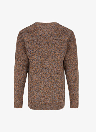 Deve Tüyü Erkek Bisiklet Yaka Relaxed Fit Kazak D4WM-KZK3938