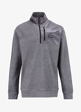 Gri Melanj Erkek Dik Yaka Relaxed Fit Sweatshirt D4WM-SWT3285