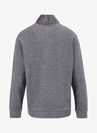 Gri Melanj Erkek Dik Yaka Relaxed Fit Sweatshirt D4WM-SWT3285