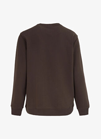 Haki Erkek Bisiklet Yaka Relaxed Fit Nakışlı Sweatshirt D4WM-SWT3327