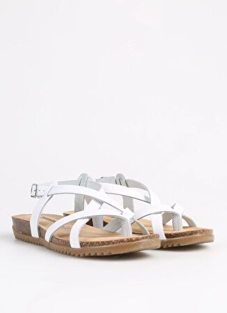 Più Natura Beyaz Kadın Sandalet 34 A 2005