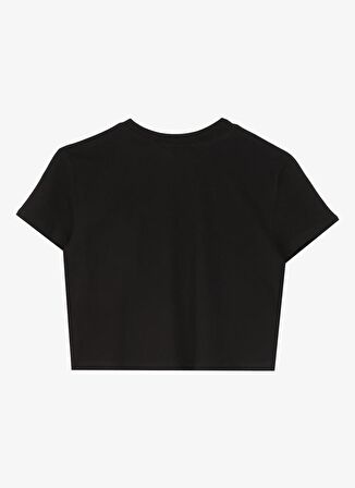 Bisiklet Yaka Düz Siyah Kadın T-Shirt SPBF4SL-TST5603