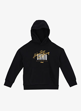 Jeep Baskılı Erkek Çocuk  Siyah Sweatshırt C4WB-SWT4648