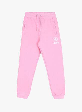 Jeep Lastikli Paça Pembe Kız Çocuk Eşofman Altı J4WG-EA7561