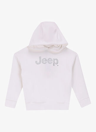 Jeep Baskılı Kız Çocuk Ekru Sweatshırt J4WG-SWT7565