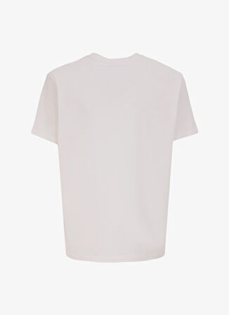 Mustang Bisiklet Yaka Baskılı Ekru Kadın T-Shirt M4WL-TST-1094