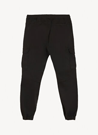 Mustang Lastikli Paça Siyah Erkek Kargo Pantolon M4WM-PNT-1401