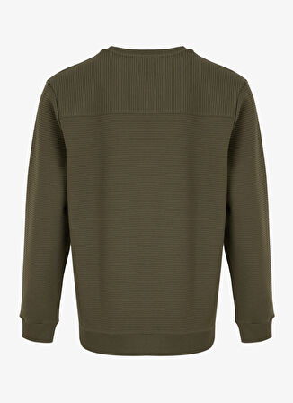 Mustang Bisiklet Yaka Haki Erkek Sweatshırt M4WM-SWT-1808