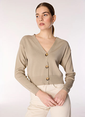 E 4.0 Design Studio x Fabrika Bej Kadın Hırka F4WL-HRK W61