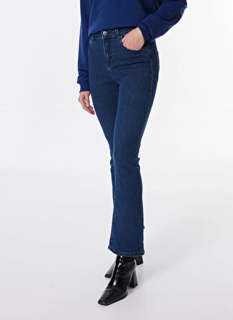 Mustang Normal Bel Düz Paça Flare Mavi Kadın Denim Pantolon GEORGIA SKINNY FLARED