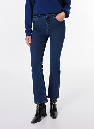 Mustang Normal Bel Düz Paça Flare Mavi Kadın Denim Pantolon GEORGIA SKINNY FLARED