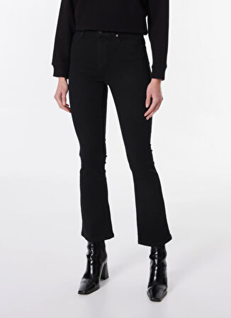 Mustang Normal Bel Düz Paça Flare Siyah Kadın Denim Pantolon GEORGIA SKINNY FLARED