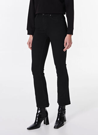 Mustang Normal Bel Düz Paça Flare Siyah Kadın Denim Pantolon GEORGIA SKINNY FLARED