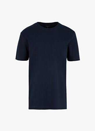 Fabrika Bisiklet Yaka Düz Lacivert Erkek T-Shirt F4SM-TST 2847