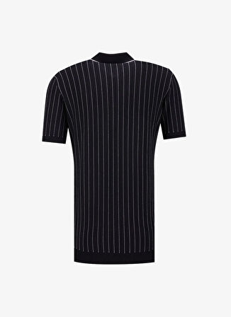 Fabrika Polo Yaka Basic Jakarlı Siyah Erkek Kazak F4SM-KZK 0713