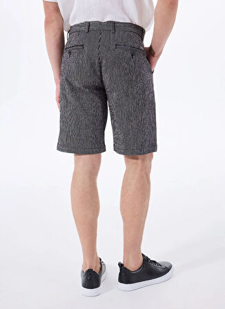 Fabrika Bağlamalı Bel Basic Siyah Erkek Bermuda Şort FABRESA