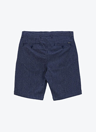 Fabrika Bağlamalı Bel Basic Lacivert Erkek Bermuda Şort FABRESA