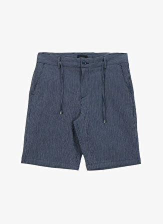 Fabrika Bağlamalı Bel Basic Lacivert Erkek Bermuda Şort FABRESA