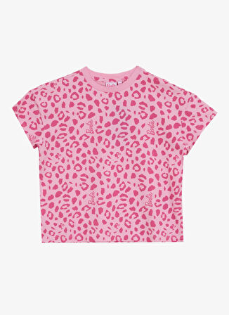 Barbie Desenli Pembe Kız Çocuk T-Shirt BRB5SG-TST6474