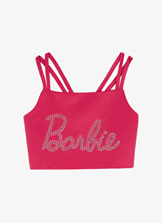 Barbie Taşlı Pembe Kız Çocuk Bluz BRB5SG-BLZ6008