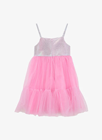 Barbie Simli Pembe Kız Çocuk Abiye Elbise BRB5SG-ELB6003
