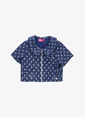 Lacivert Kız Çocuk Jakarlı Gömlek BRB5SG-GML6590