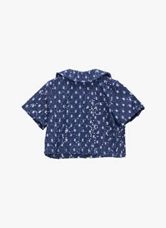 Lacivert Kız Çocuk Jakarlı Gömlek BRB5SG-GML6590