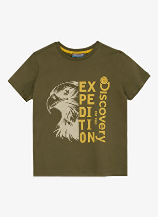 Discovery Expedition Baskılı Haki Erkek T-Shirt D5SB-TST3219