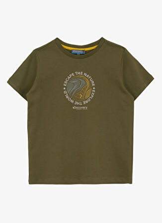 Discovery Expedition Baskılı Haki Erkek Çocuk T-Shirt D5SB-TST3221