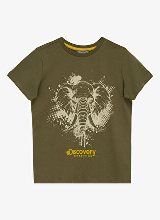 Discovery Expedition Baskılı Haki Erkek T-Shirt D5SB-TST3223