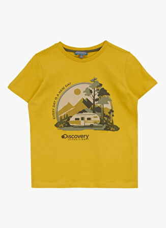 Discovery Expedition Baskılı Sarı Erkek Çocuk T-Shirt D5SB-TST3224
