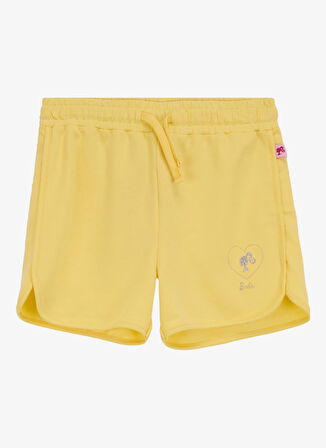 Barbie Yüksek Bel Standart Sarı Kız Çocuk Şort BRB5SG-SRT6002