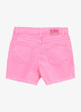 Barbie Yüksek Bel Standart Pembe Kız Çocuk Denim Şort BRB5SG-SRT6008