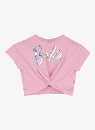 Barbie Baskılı Pembe Kız Çocuk T-Shirt BRB5SG-TST6003