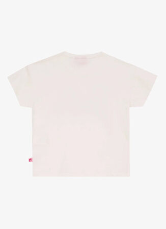 Barbie Payetli Beyaz - Lila Kız Çocuk T-Shirt BRB5SG-TST6020