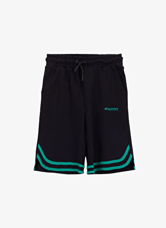 Discovery Expedition Lastikli Bel Relaxed Siyah Erkek Çocuk Bermuda Şort D5SB-SHT3205