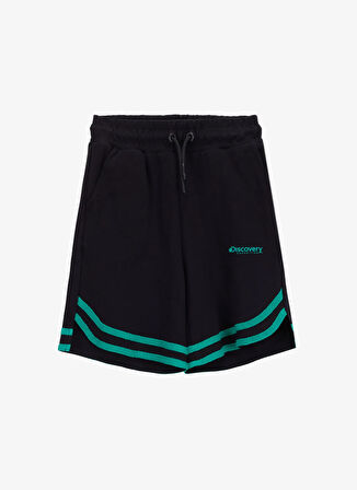 Discovery Expedition Lastikli Bel Relaxed Siyah Erkek Çocuk Bermuda Şort D5SB-SHT3205