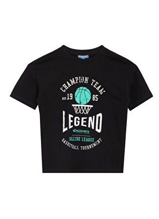 Discovery Expedition Baskılı Siyah Erkek Çocuk T-Shirt D5SB-TST3214