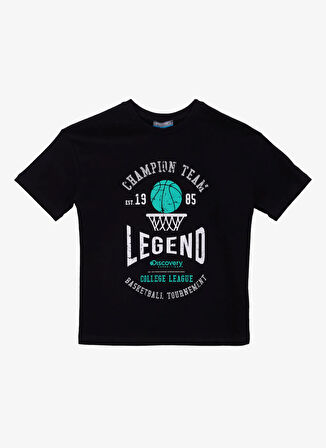 Discovery Expedition Baskılı Siyah Erkek Çocuk T-Shirt D5SB-TST3214