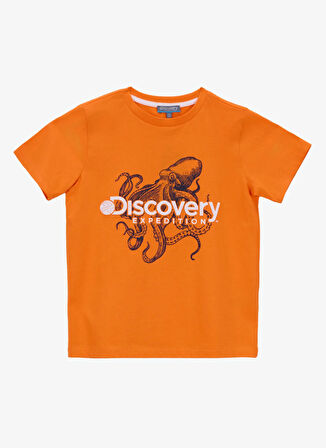 Discovery Expedition Baskılı Turuncu Erkek Çocuk T-Shirt D5SB-TST3251