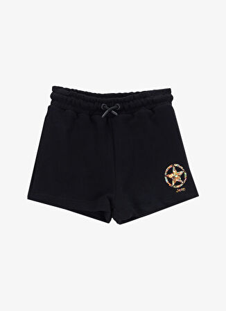 Jeep Lastikli Bel Relaxed Siyah Kız Çocuk Şort J5SG-SHT7603