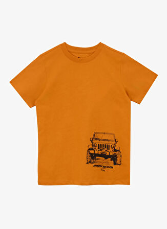 Jeep Baskılı Turuncu Erkek Çocuk T-Shirt J5SB-TST7762