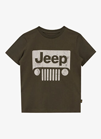 Jeep Baskılı Haki Erkek Çocuk T-Shirt J5SB-TST7751
