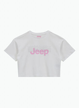 Jeep Baskılı Beyaz Kız Çocuk T-Shirt J5SG-TST7525